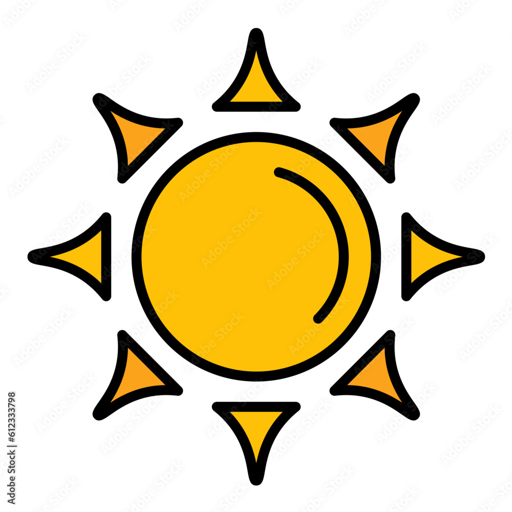 Sunny Day Line Color Icon