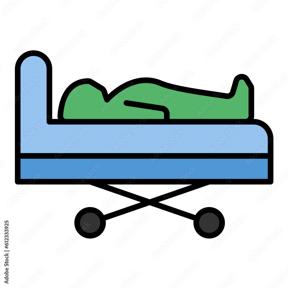 Dead Body Line Color Icon Dead Body Line Color Icon