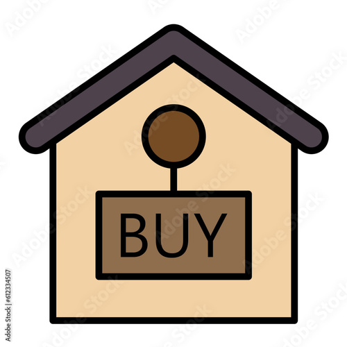 Buy House Line Color Icon