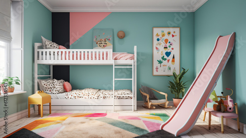 A vibrant kids room