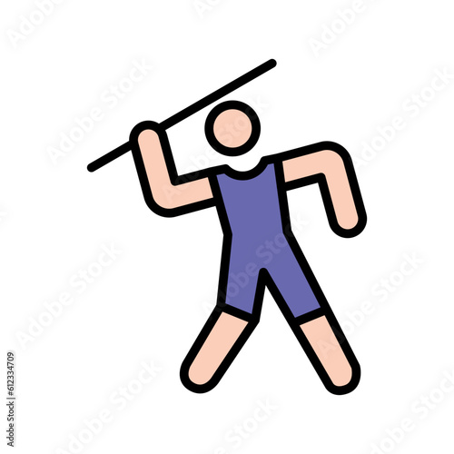 Javelin Line Color Icon