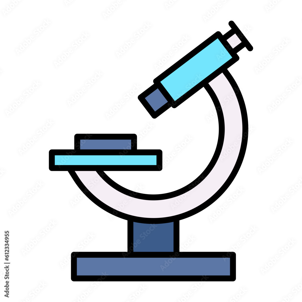 Microscope Line Color Icon