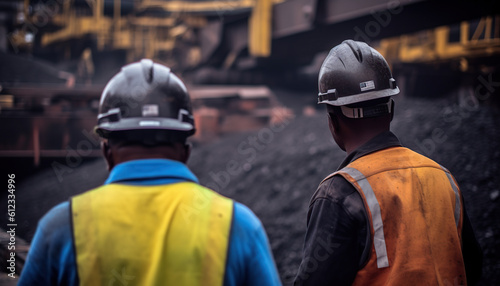 group of worker working at coal mining site © IMRON HAMSYAH