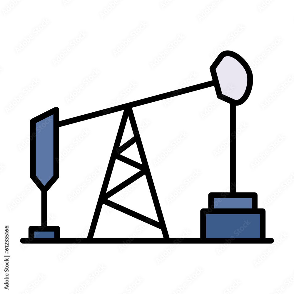 Petroleum Line Color Icon Petroleum Line Color Icon