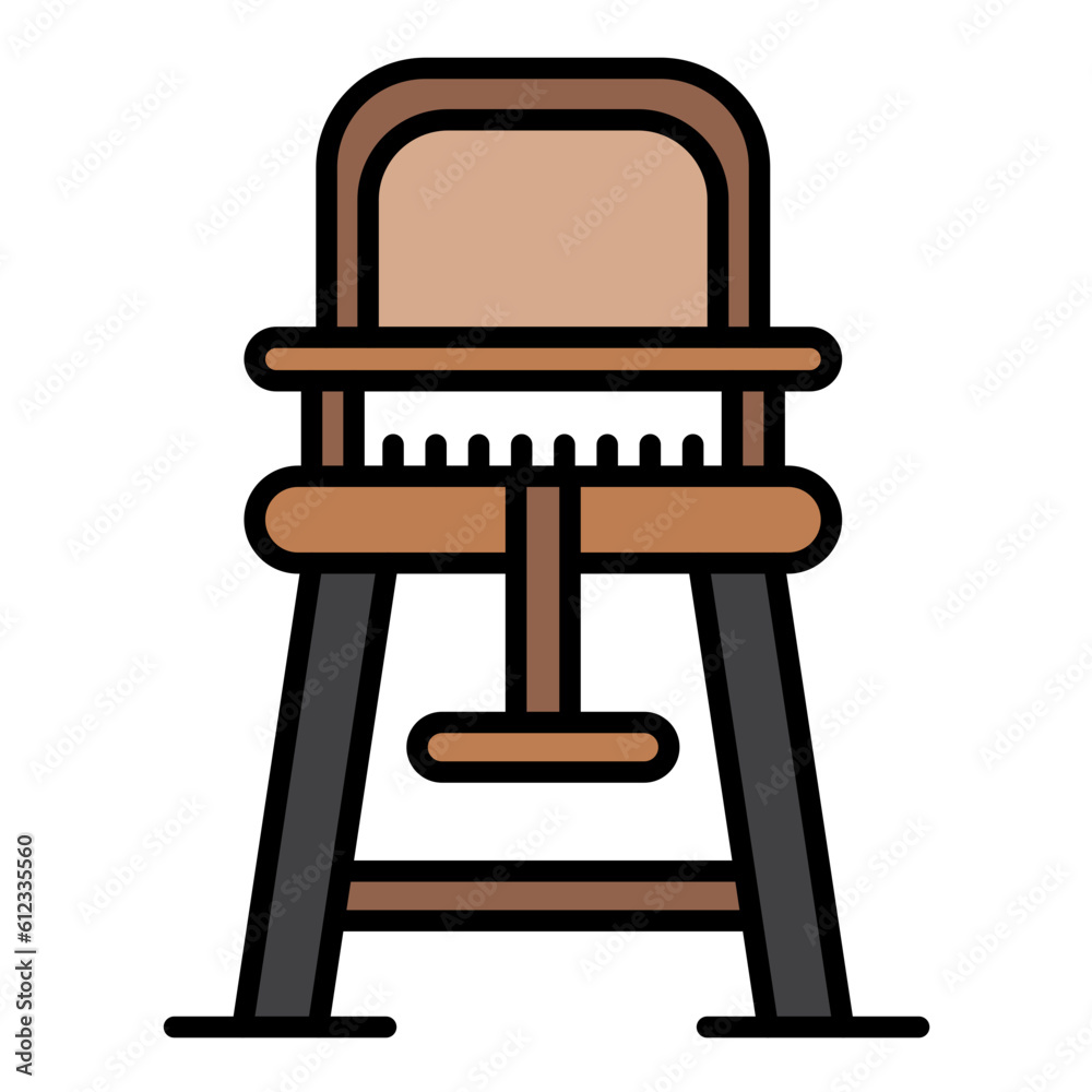 High Chair Line Color Icon High Chair Line Color Icon