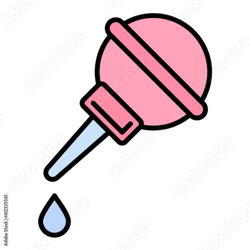 Nasal Aspirator Line Color Icon