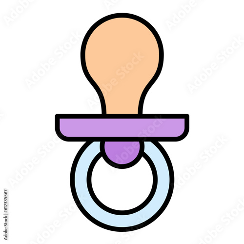 Pacifier Line Color Icon