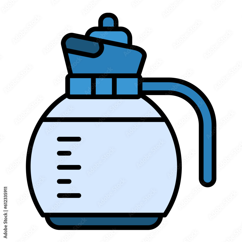 Coffee Jar Line Color Icon Coffee Jar Line Color Icon