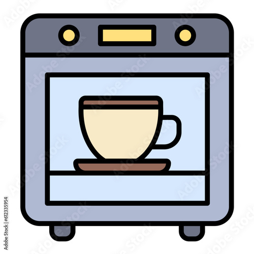 Coffee Oven Line Color Icon