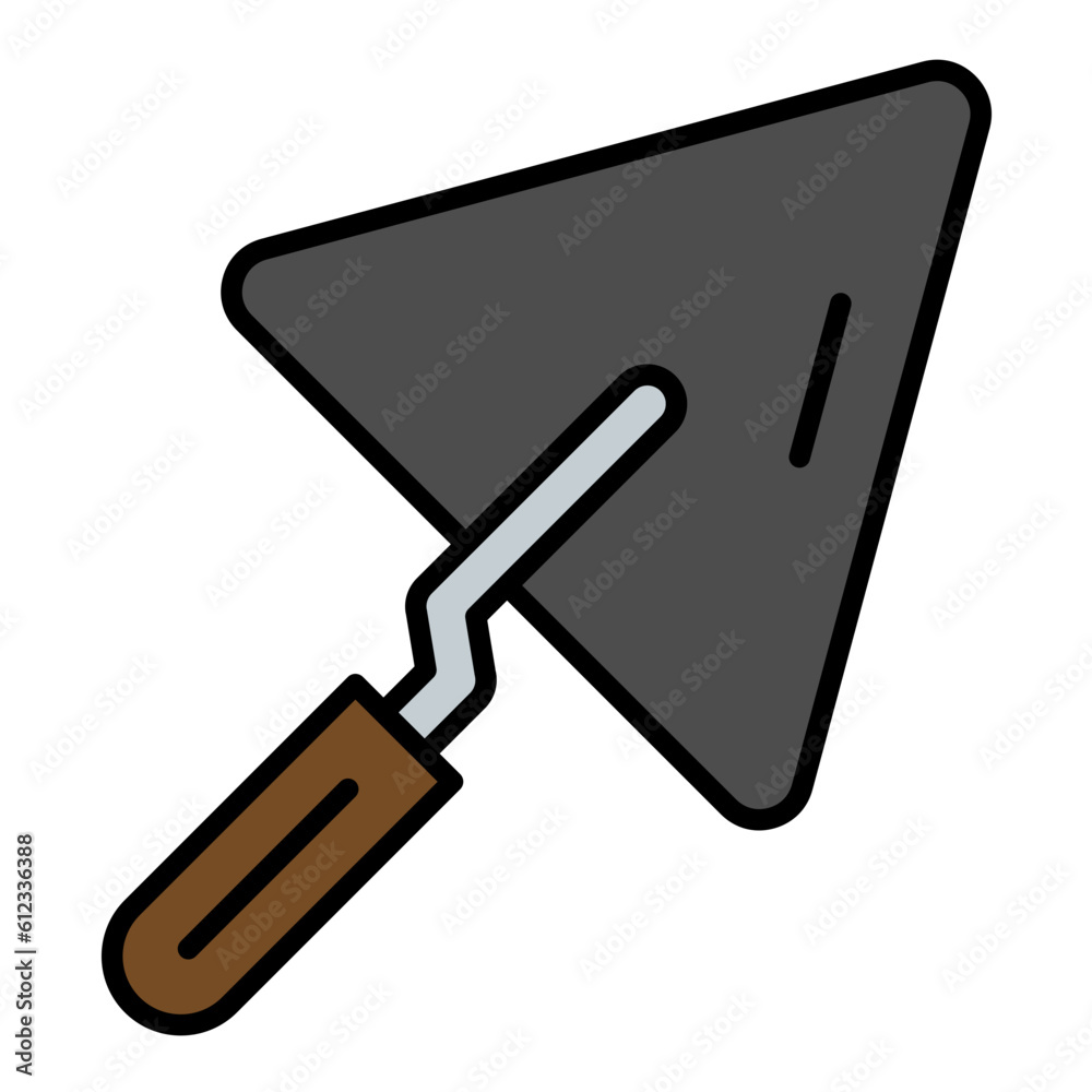 Trowel Line Color Icon Trowel Line Color Icon