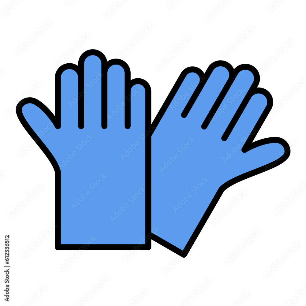 Obraz premium Gloves Line Color Icon