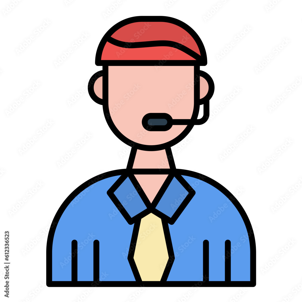 Obraz premium Commentator Line Color Icon