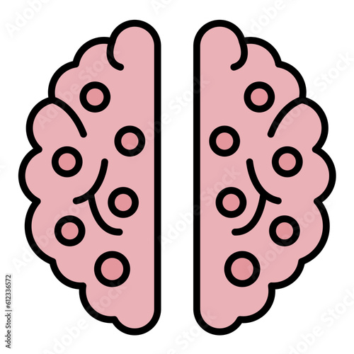 Brain Line Color Icon