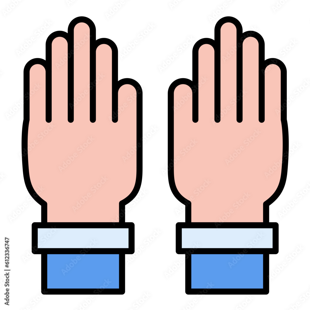 Obraz premium Medical Gloves Line Color Icon