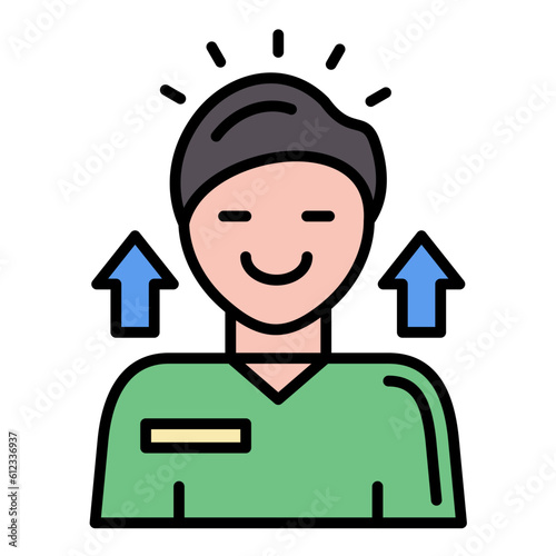 Self Esteem Line Color Icon