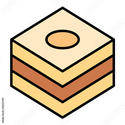 Baklava Line Color Icon