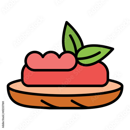 Bruschetta Line Color Icon