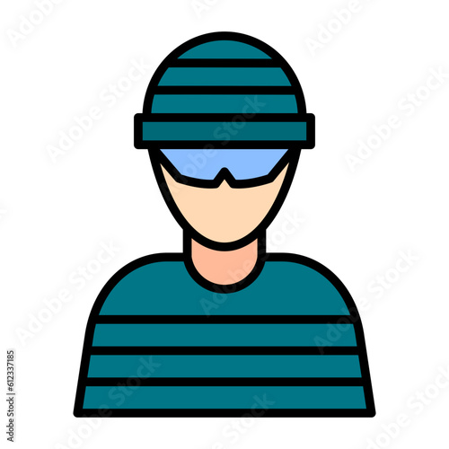 Criminal Line Color Icon