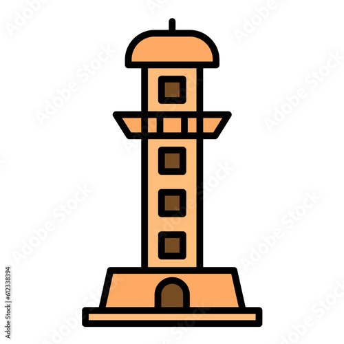 Lighthouse Of Alexandria Line Color Icon © SAMDesigning