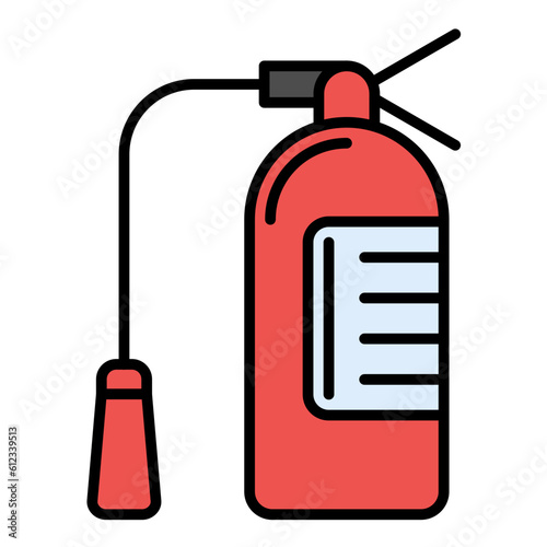 Fire Extinguisher Line Color Icon