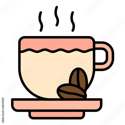 Coffee Cup Line Color Icon