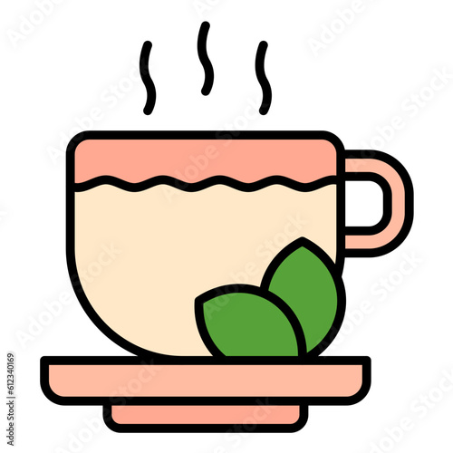 Tea Line Color Icon