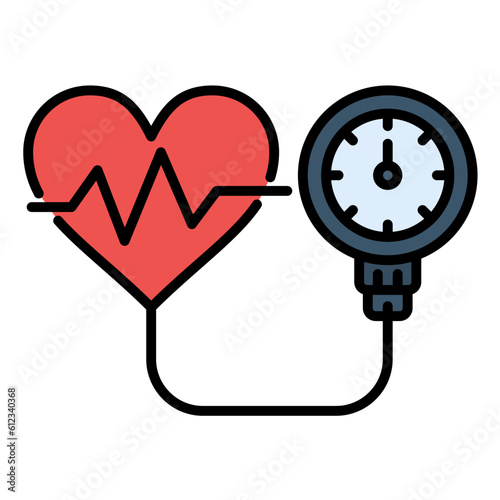 Blood Pressure Line Color Icon