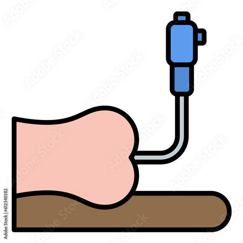 Colonoscopy Line Color Icon