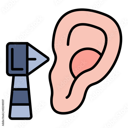 Otoscopy Line Color Icon