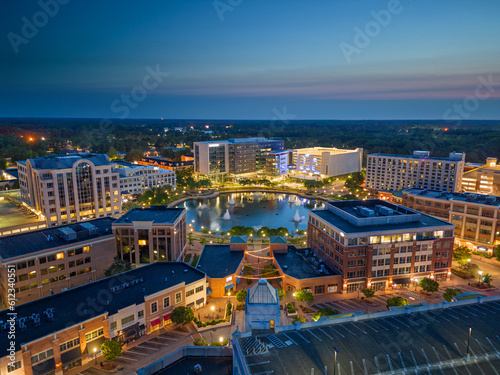 Foto Newport News, Virginia, USA City Center From Above