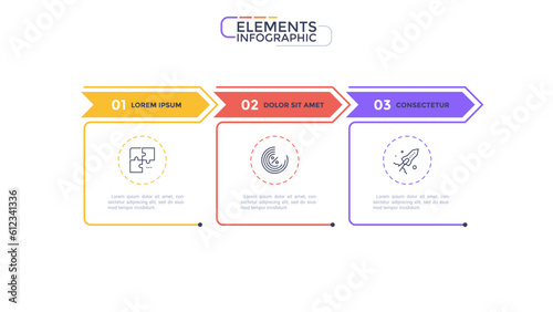 Thin Line Modern Infographic Template. Vector Illustration