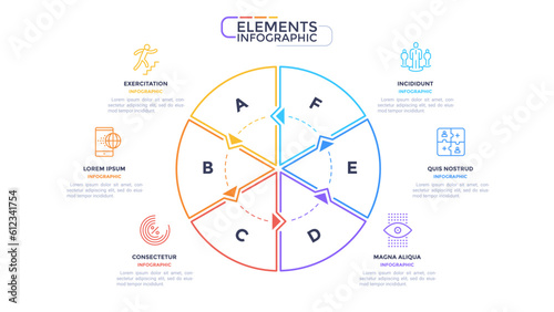 Thin Line Modern Infographic Template. Vector Illustration