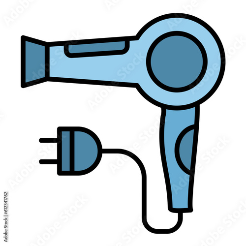 Hair Dryer Line Color Icon