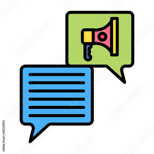 Chat Line Color Icon