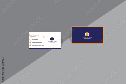 creative Modern business card professional card design with Clean geometric shape.