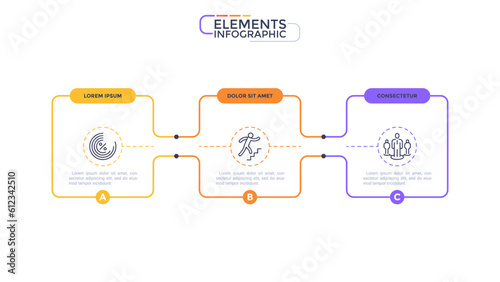 Thin Line Modern Infographic Template. Vector Illustration