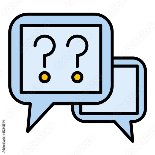Questions Line Color Icon
