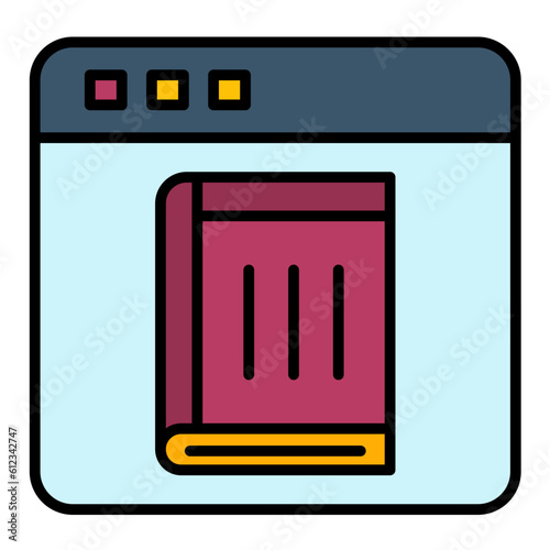 Ebook Line Color Icon