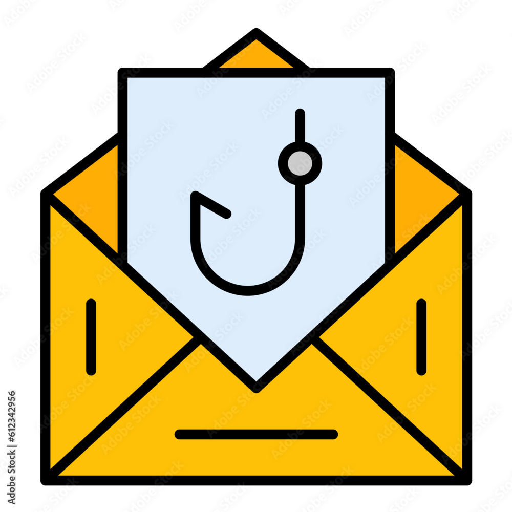 Email Phishing Line Color Icon Email Phishing Line Color Icon