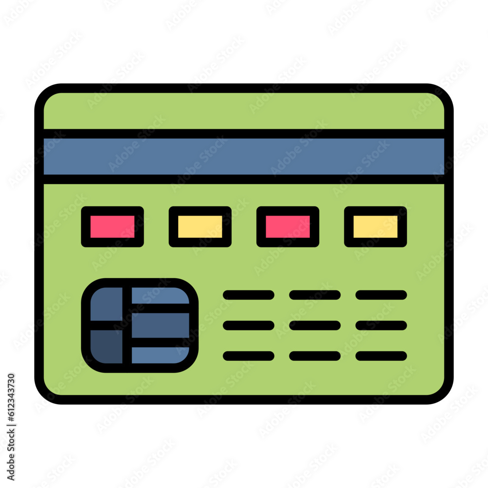 Credit Card Line Color Icon Credit Card Line Color Icon