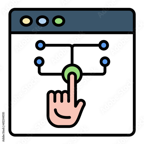 Interact Line Color Icon