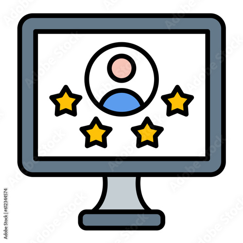 Satisfaction Line Color Icon