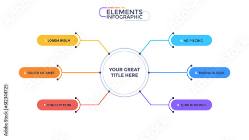 Thin Line Modern Infographic Template. Vector Illustration