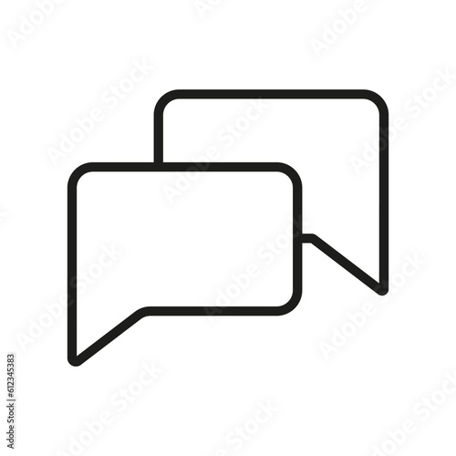 Chatting or messaging bubbles line icon.