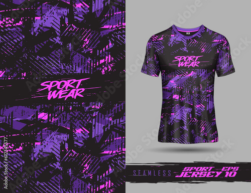 T-shirt template abstract background design for extreme jersey team, racing, cycling, leggings, football, gaming and sport livery.