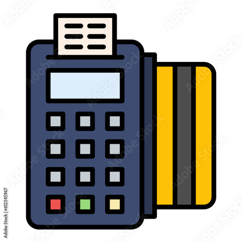 Card Machine Line Color Icon