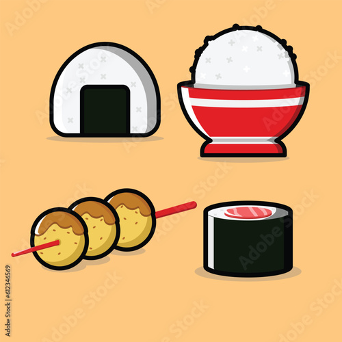 Japanese food illustration