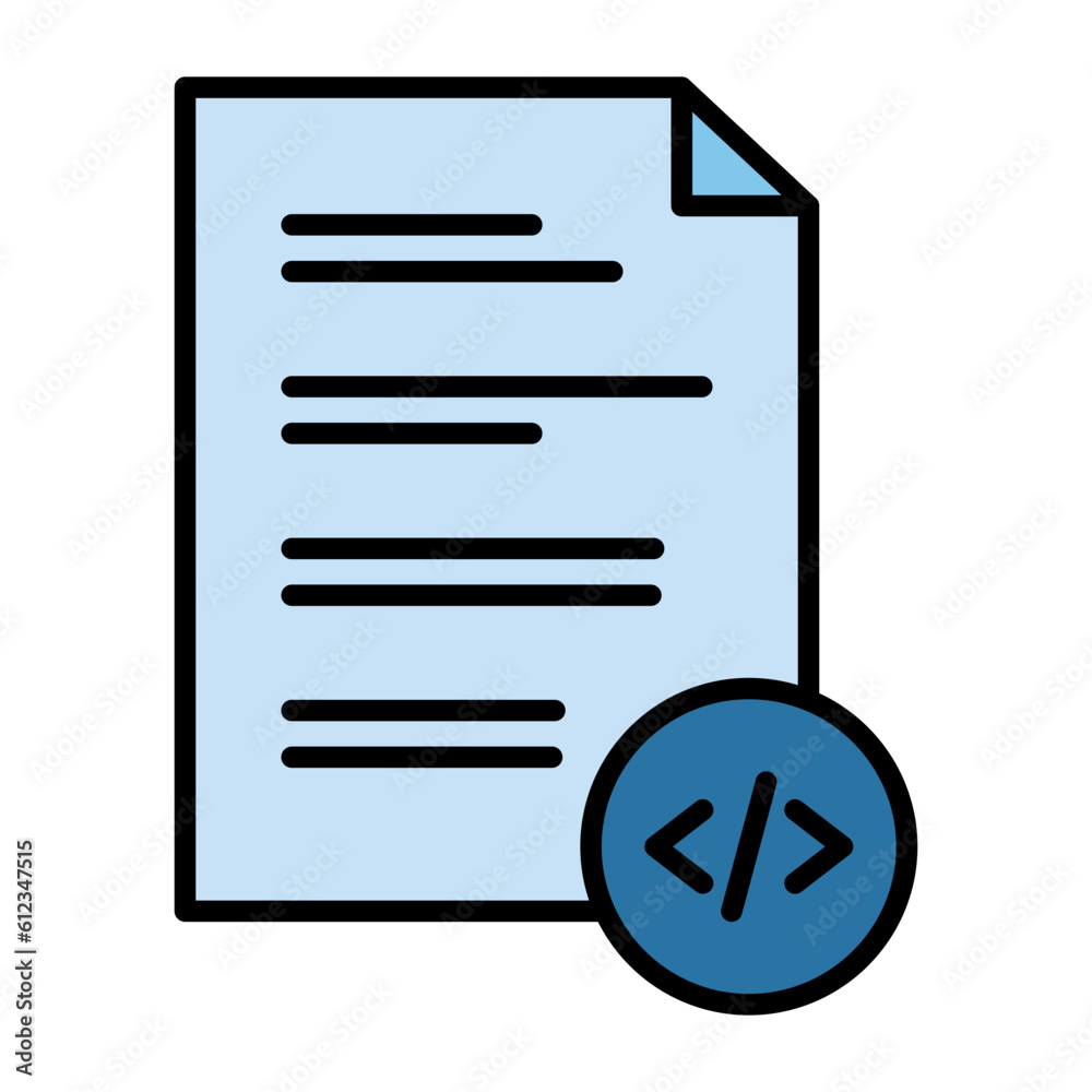 HTML File Line Color Icon HTML File Line Color Icon