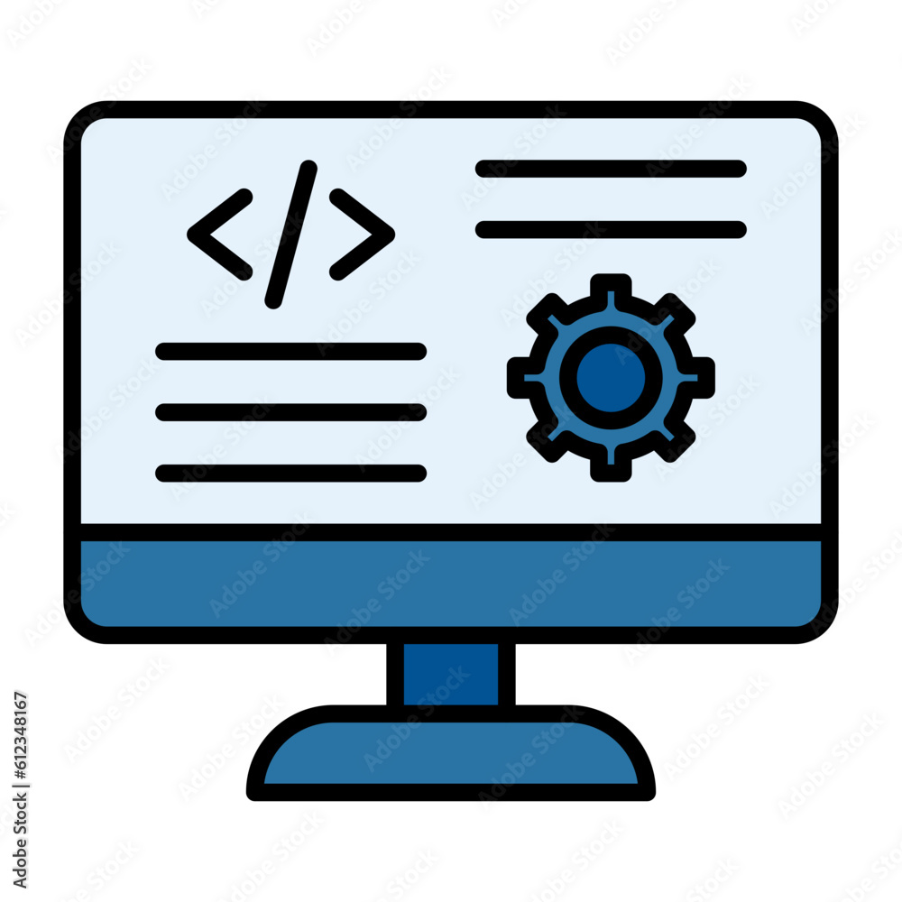 Code Settings Line Color Icon Code Settings Line Color Icon