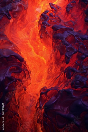 Hot liquid lava texture Generative AI